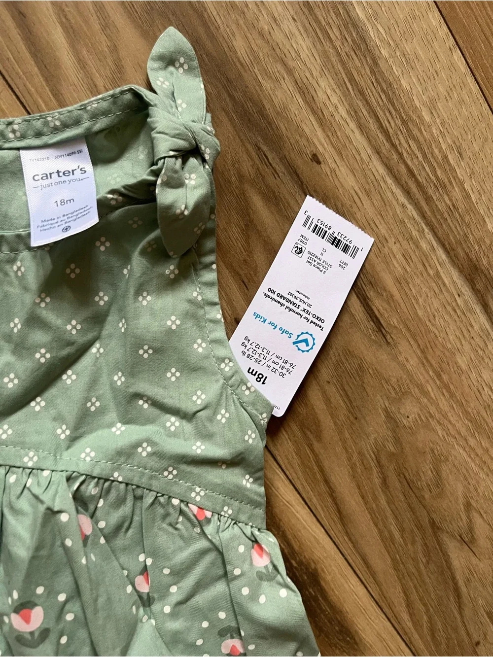 Carter's Green Floral dress